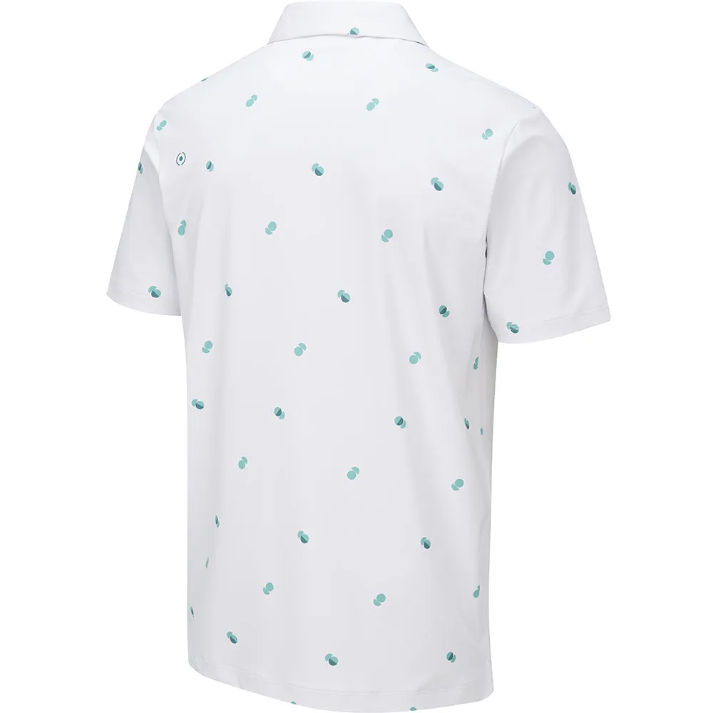 Ping Two Tone Sensorcool Polo Shirt - White/Aquarius Push Beyond Limits