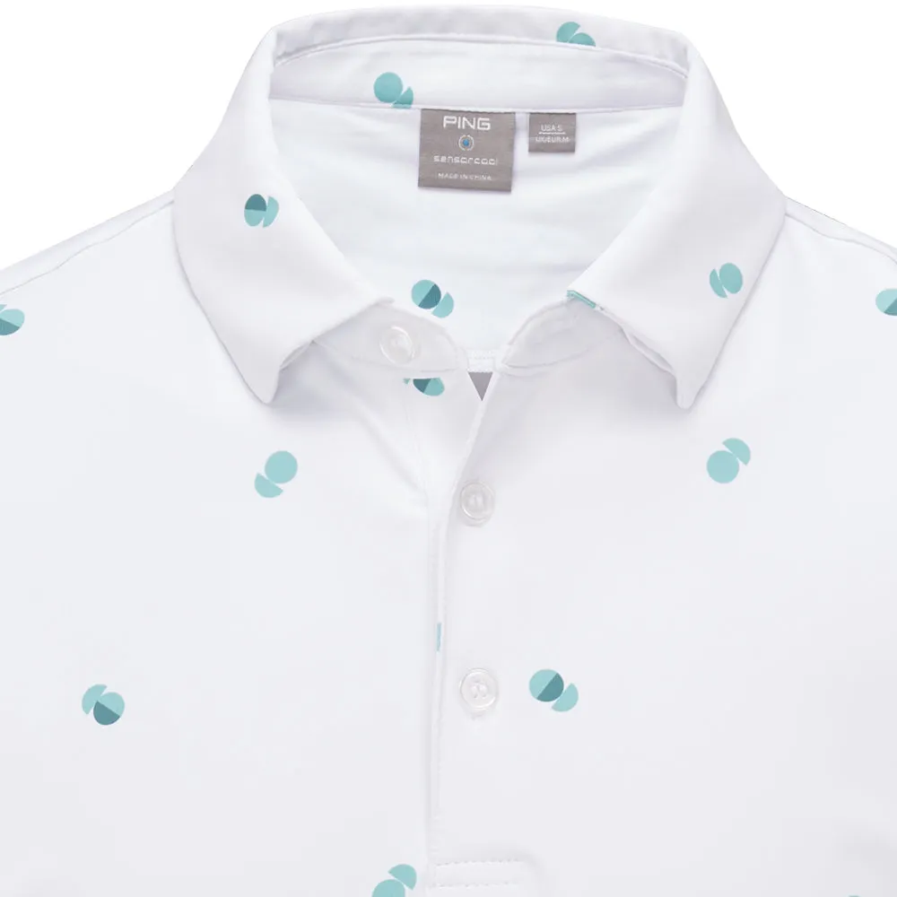 Biggest Sale of the Year Stride with Confidence Ping Two Tone Sensorcool Polo Shirt - White/Aquarius