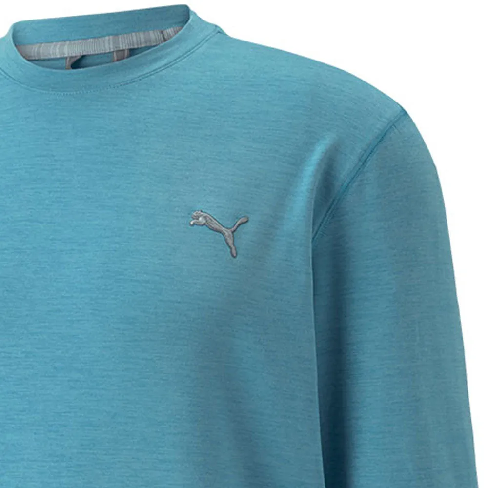 Own the Vibe Move Like You Mean It Puma Cloudspun Crewneck Sweater - Dusty Aqua Heather