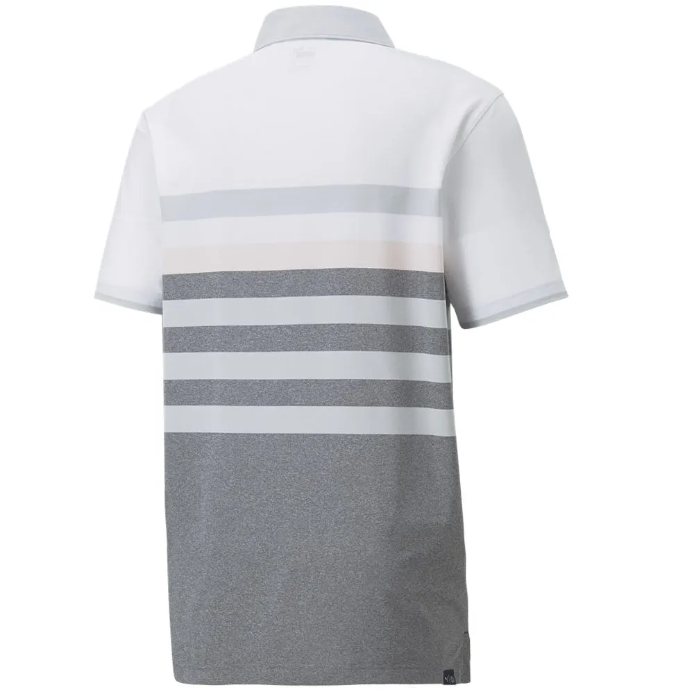 No Limits, Just Style Puma Mattr One Way Polo Shirt - Bright White/Chalk Pink