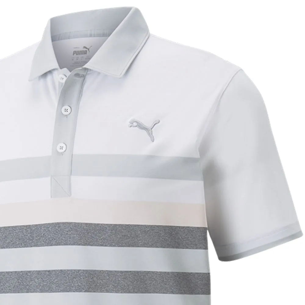Halloween Sale Biggest Sale of the Year Puma Mattr One Way Polo Shirt - Bright White/Chalk Pink