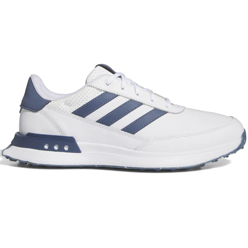 The Fast Lane Choice Hit Your Next Level Adidas S2G 24 Spikeless Leather Waterproof Shoes - Ftwr White/Collegiate Navy/Silver Met.