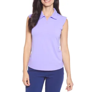 Ibkul Women'S Solid Sleeveless Polo - Lavender Style Meets Power