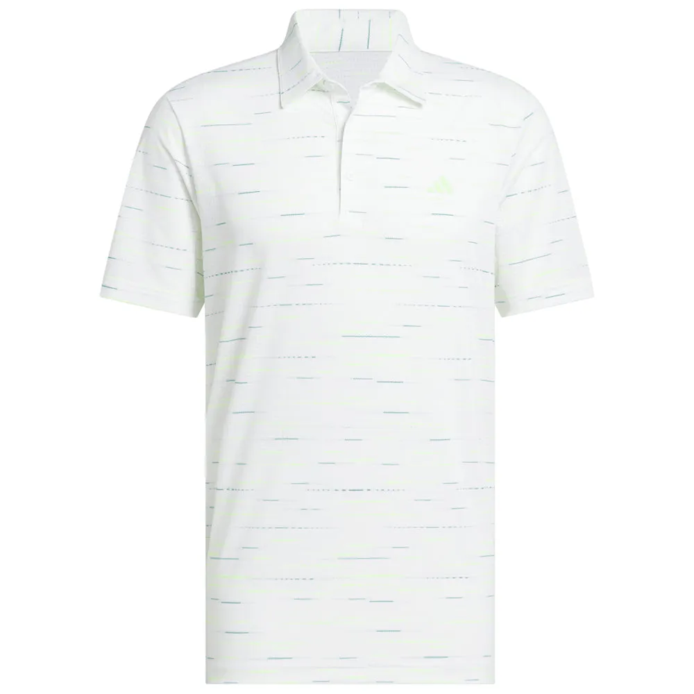 Adidas Ultimate365 Mesh Glimmer Print Polo Shirt - White Designed to Dominate