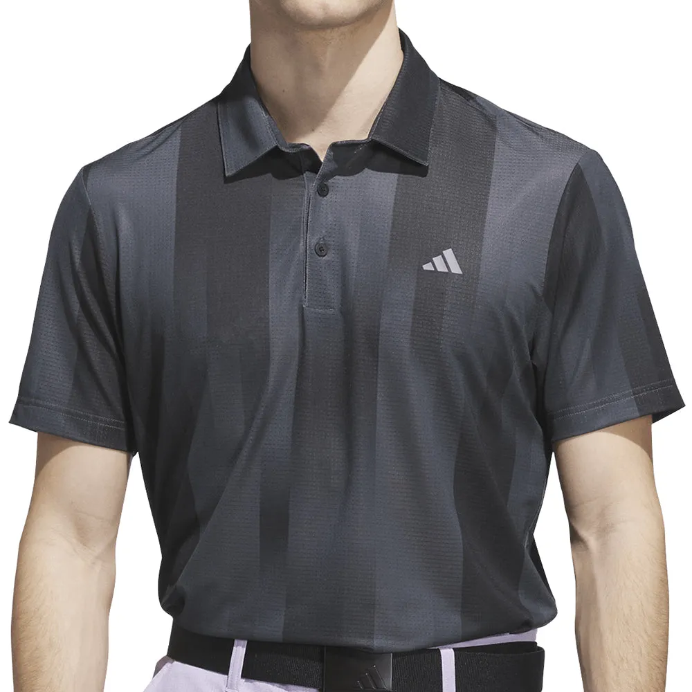 Adidas Ultimate365 Mesh Radiant Print Polo Shirt - Grey Six/Black President's Day Sale