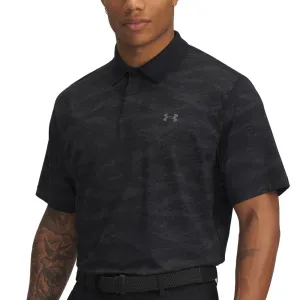 All Saints' Day Sale New Year's Eve Sale Under Armour Drive Chill Printed Polo Shirt - Black/Anthracite/Castlerock