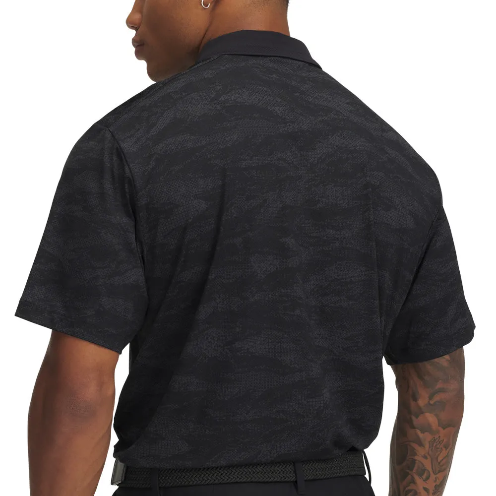 Bring the Heat Built to Perform Under Armour Drive Chill Printed Polo Shirt - Black/Anthracite/Castlerock