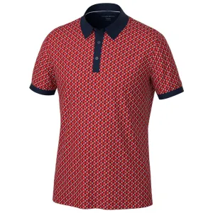 Galvin Green Maxwell Polo Shirt - Red/Navy Autumn Sale