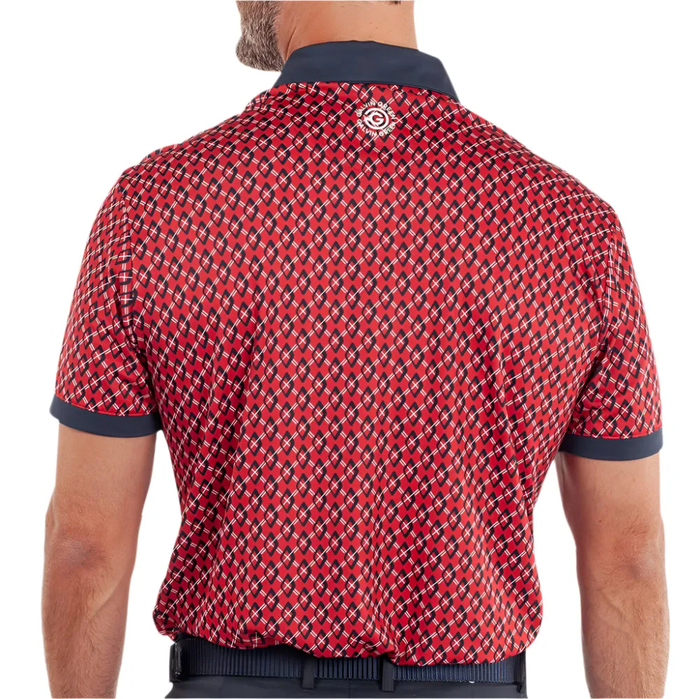 Built to Perform Own the Moment Galvin Green Maxwell Polo Shirt - Red/Navy