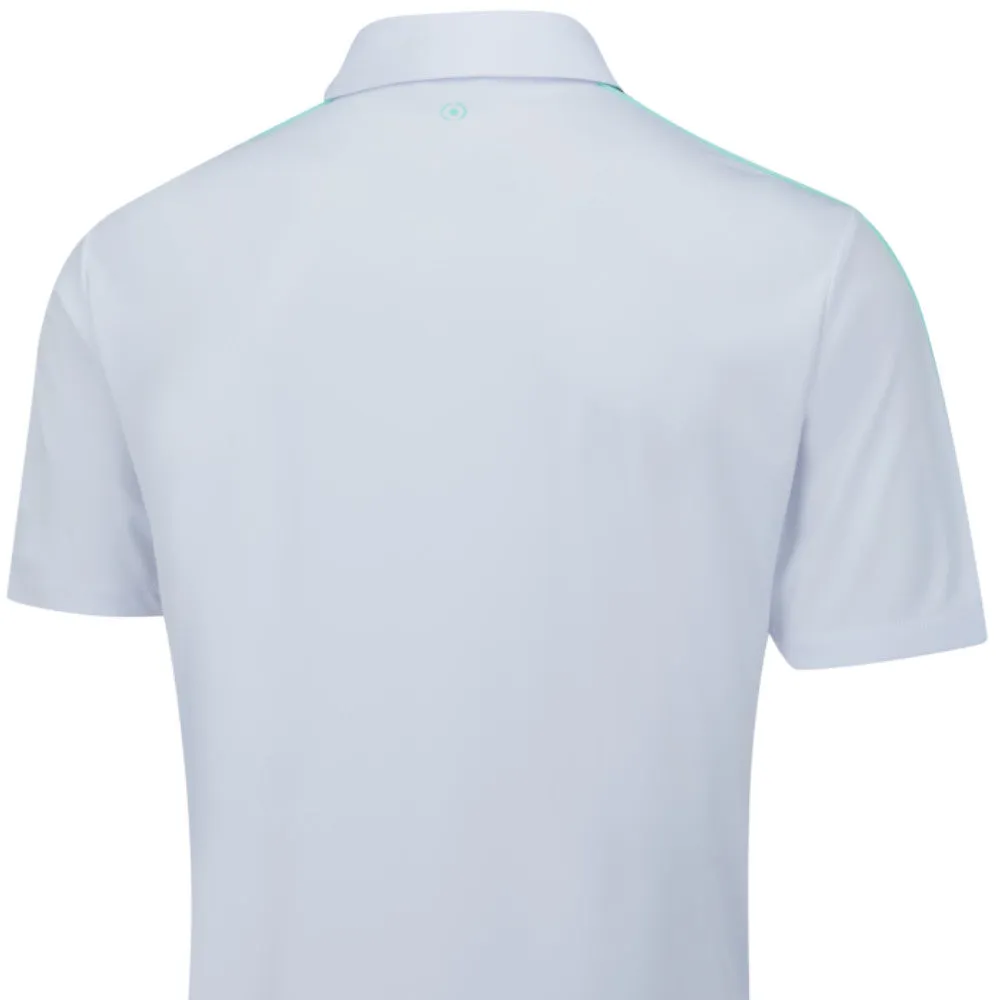 Walk Loud Ping Inver Polo Shirt - White/Aruba Blue Multi