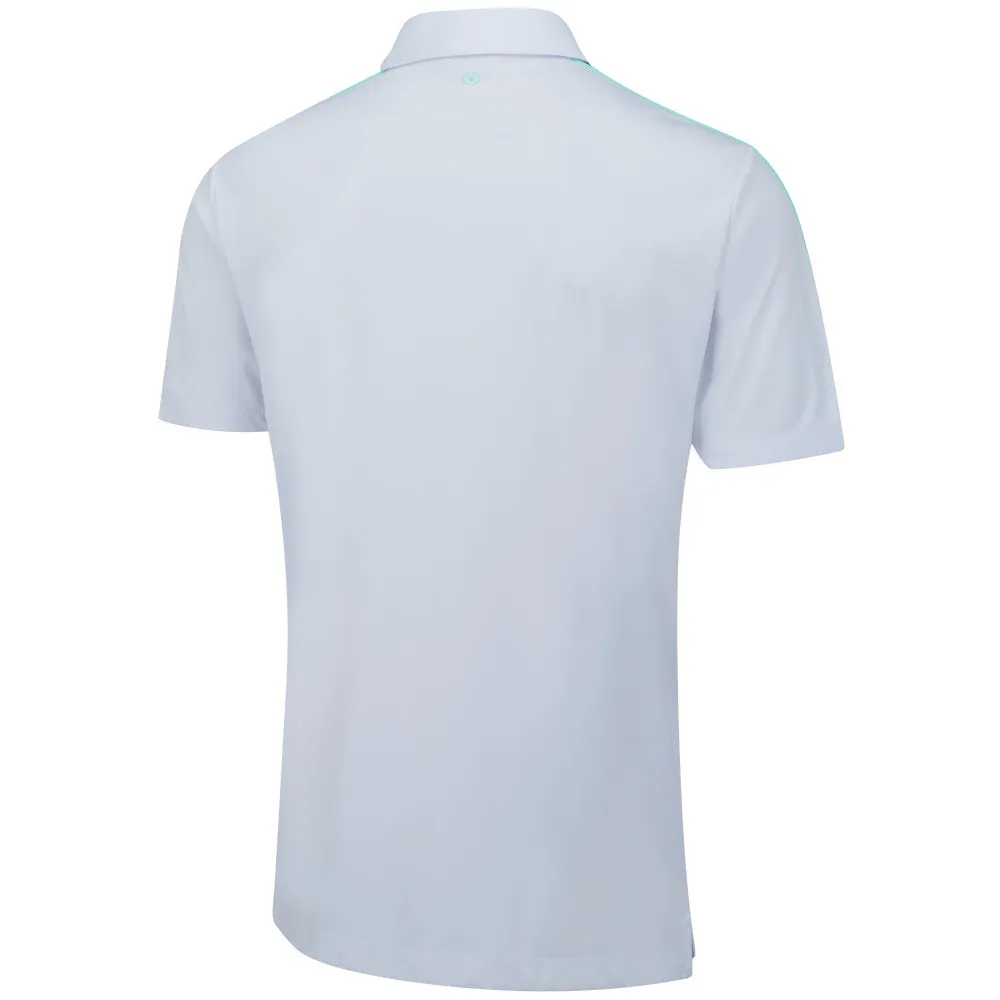 Never Just Walk Rule the Streets Ping Inver Polo Shirt - White/Aruba Blue Multi