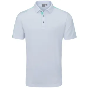 Ping Inver Polo Shirt - White/Aruba Blue Multi Memorial Day Sale Break Boundaries
