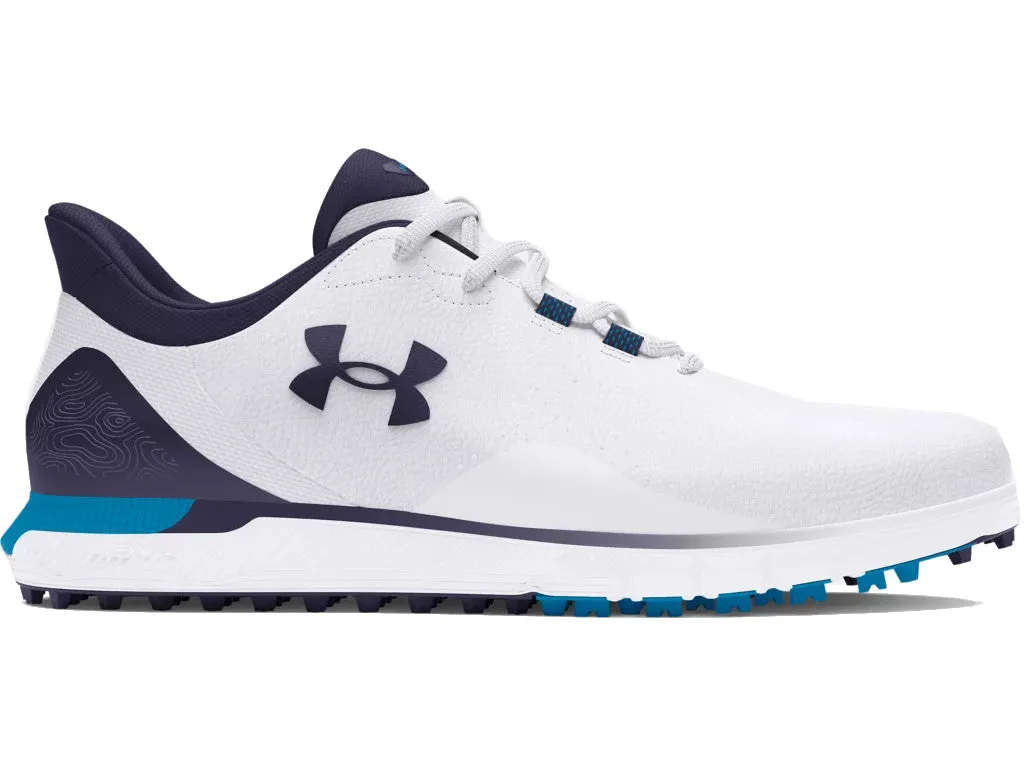 Under Armour Drive Fade Spikeless Waterproof Shoes - White/Capri/Midnight Navy Dare to Lead