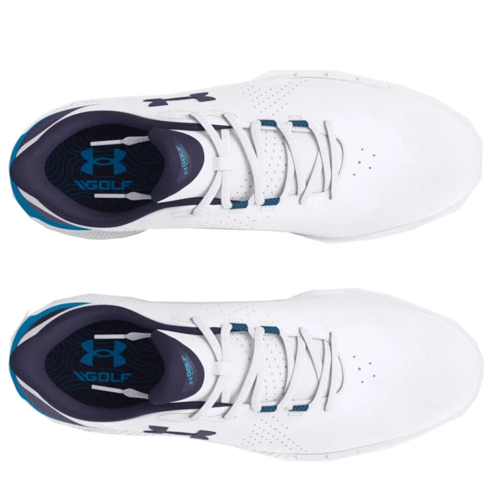 Under Armour Drive Fade Spikeless Waterproof Shoes - White/Capri/Midnight Navy Style Meets Power Own the Vibe