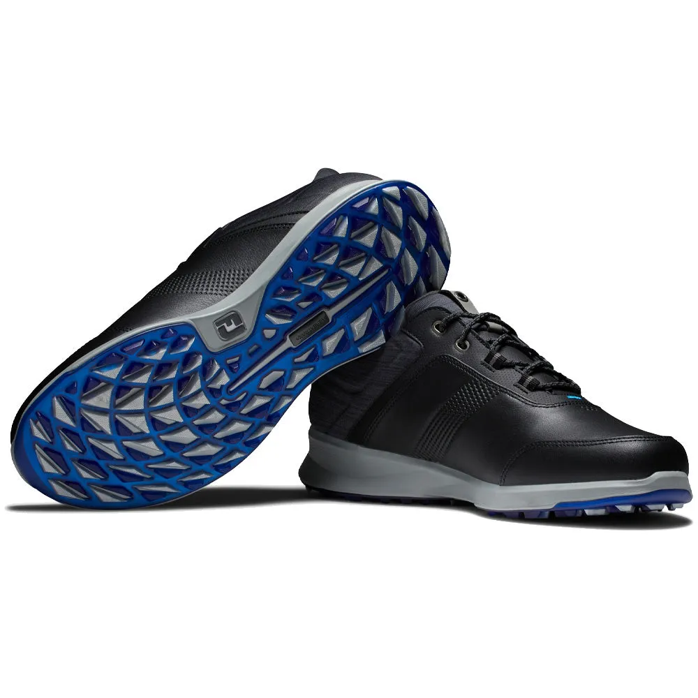 Special Offer Footjoy Stratos Spikeless Waterproof Shoes - Black/Charcoal/Blue