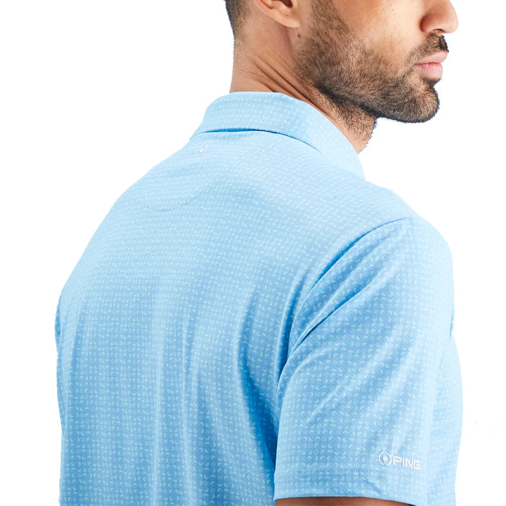 Clearance Sale Unleash Your Power Ping Julian Polo Shirt - Crystal Blue Multi