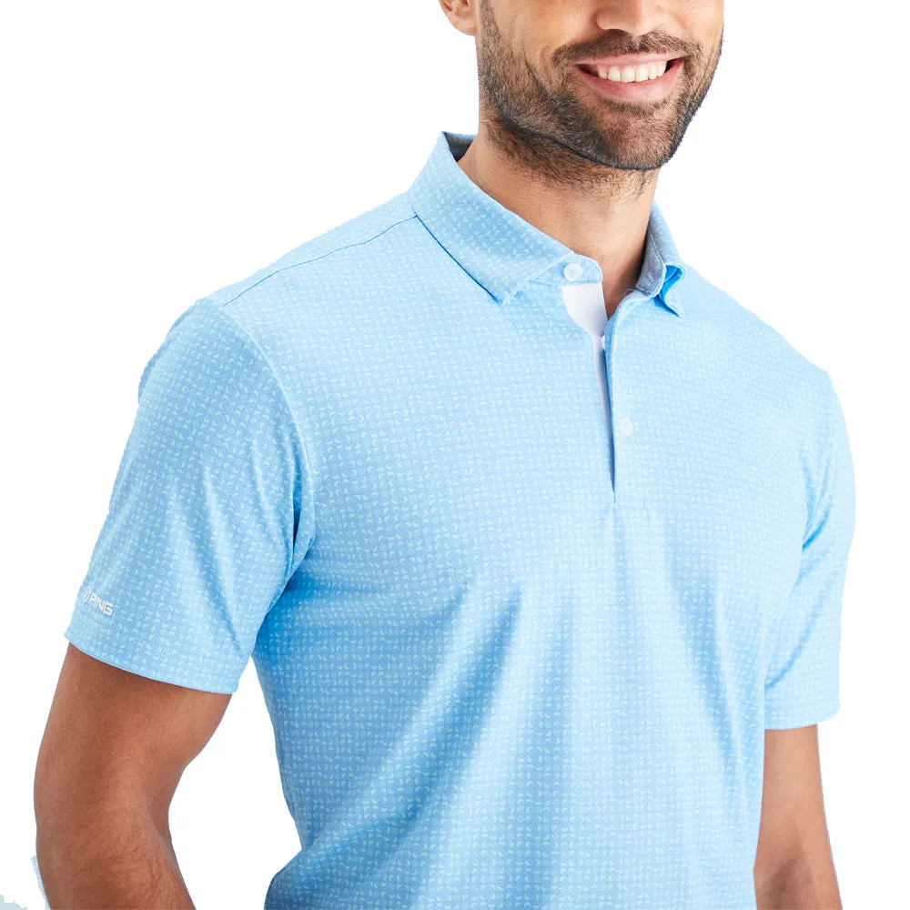 Ping Julian Polo Shirt - Crystal Blue Multi All Eyes on You All Saints' Day Sale
