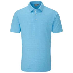 Ping Julian Polo Shirt - Crystal Blue Multi Move Beyond Ordinary