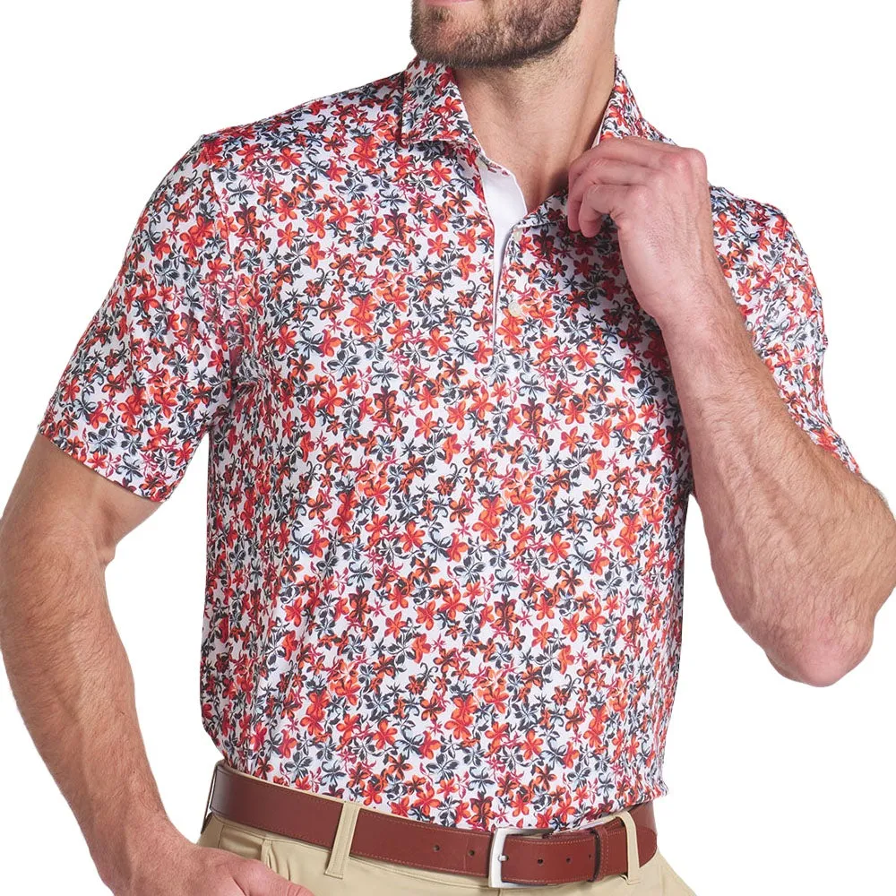 Puma Mattr Lillie Polo Shirt - Intense Red/Silver Sky Power Every Step
