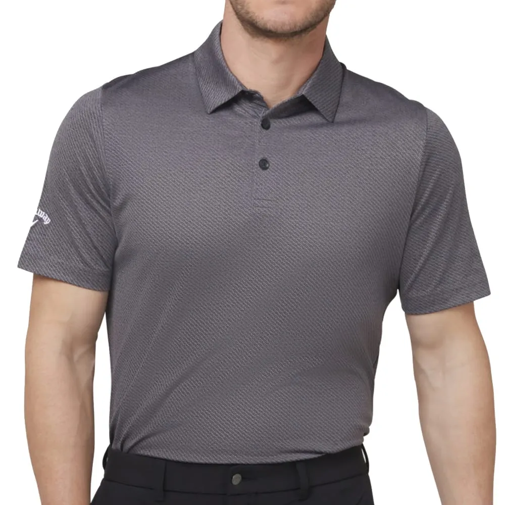 Independence Day Sale Confidence Starts Here Callaway Heathered Jacquard Polo Shirt - Black Heather