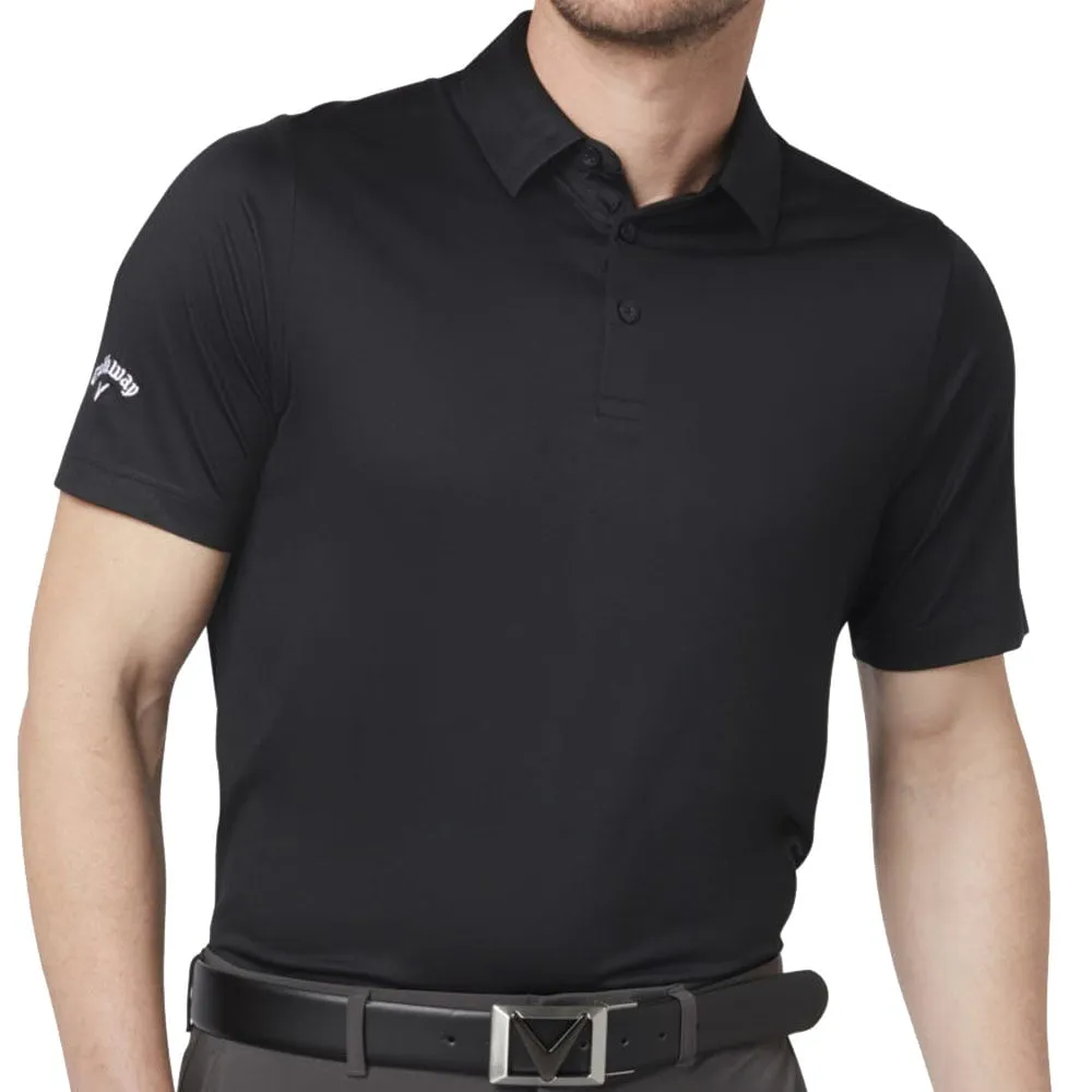 Callaway Swing Tech Solid Print Polo Shirt - Caviar Steal No Limits, Just Style