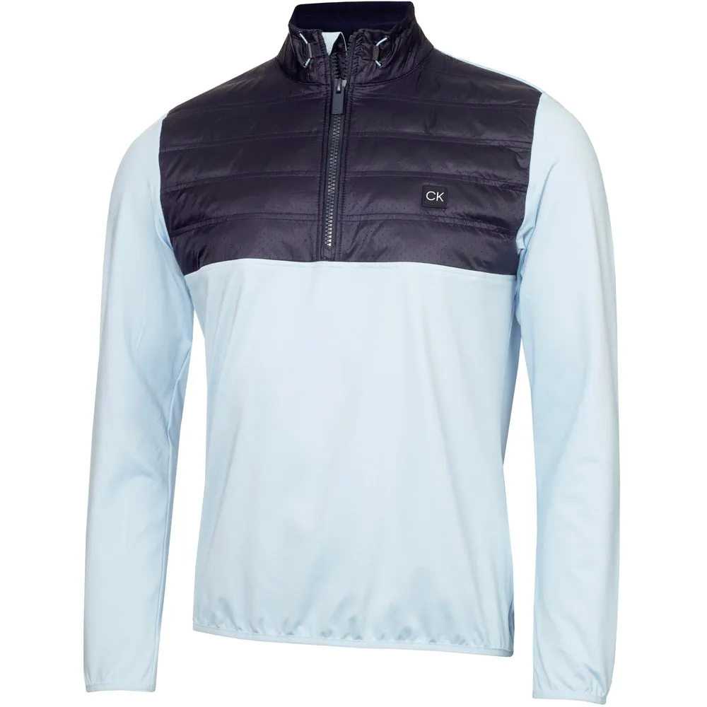 Calvin Klein Rangewood 1/2 Zip Hybrid Pullover - Blue Budget Friendly