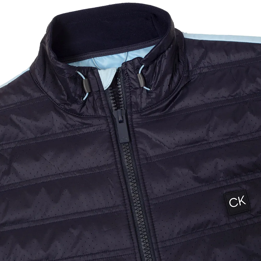 The Fast Lane Choice Make a Statement Calvin Klein Rangewood 1/2 Zip Hybrid Pullover - Blue