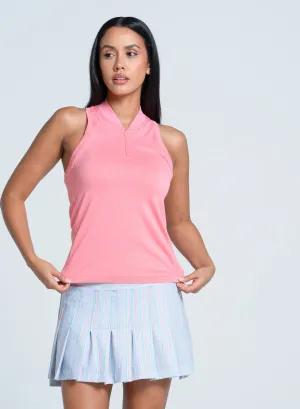 Seamless Textured Sleeveless Polo Clearance Sale Made to Turn Heads