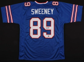 Tommy Sweeney Signed Buffalo Bills Jersey (Playball Ink Holo) 2019 7th Round Pck