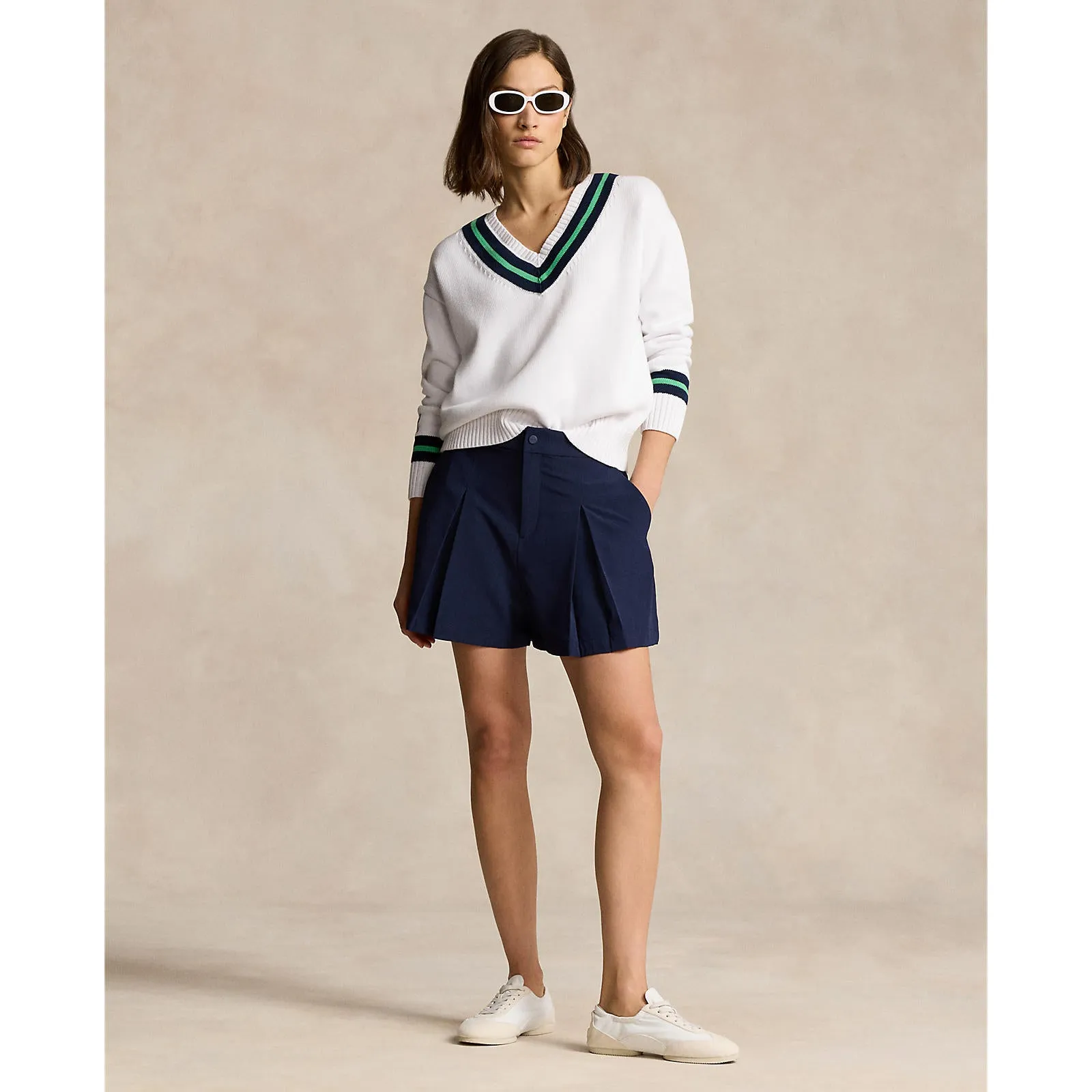 Rlx Ralph Lauren Women'S Performance Pleated Golf Shorts - Refined Navy Special Offer Dress from the Feet Up