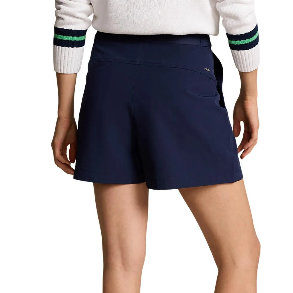 Be Unstoppable Rlx Ralph Lauren Women'S Performance Pleated Golf Shorts - Refined Navy