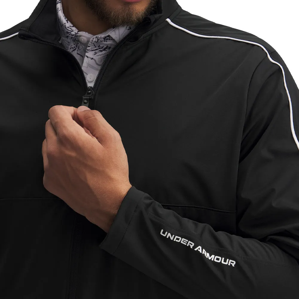 Clearance Sale Biggest Sale of the Year Under Armour Drive Wind Full Zip Pullover - Black/White