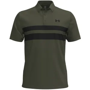 Command Attention Under Armour Playoff 3.0 Stripe Polo Shirt - Marine Od Green/Black