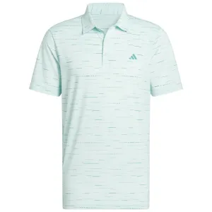 Adidas Ultimate365 Mesh Glimmer Print Polo Shirt - Semi Flash Aqua Deal Of The Century