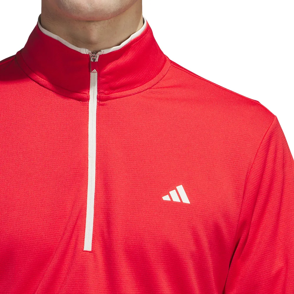 Performance Unleashed Stay in Motion Adidas Upf Lightweight 1/4 Zip Pullover - Pure Ruby