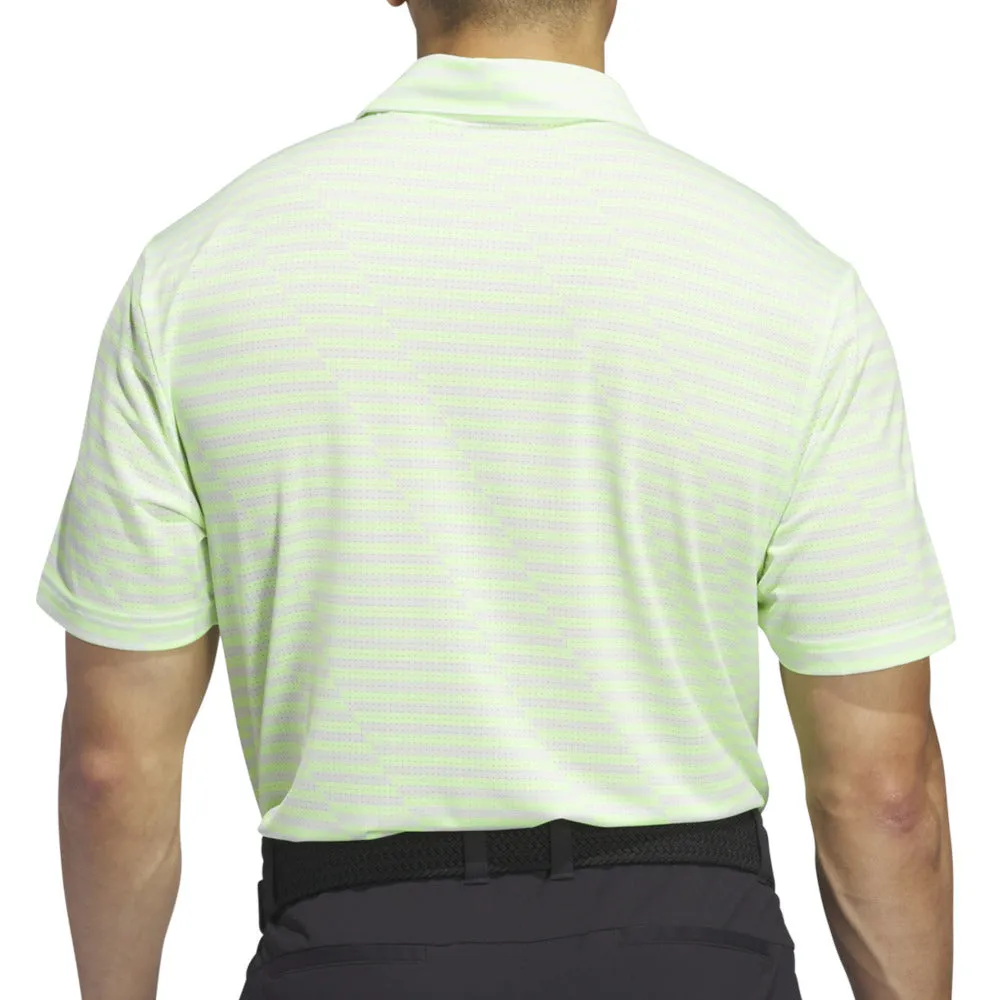 Adidas Mesh Print Polo Shirt - Green Spark/Crystal Jade Made to Turn Heads
