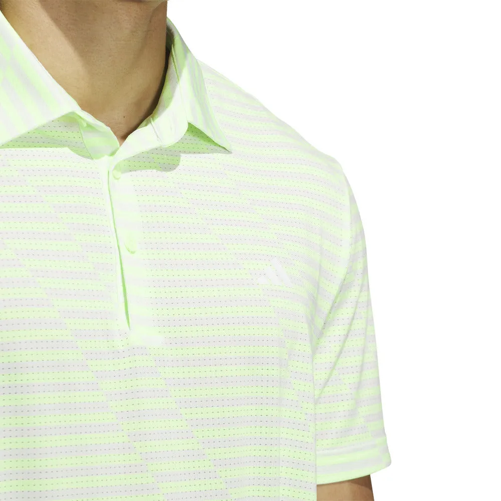 Adidas Mesh Print Polo Shirt - Green Spark/Crystal Jade The Fast Lane Choice Affordable