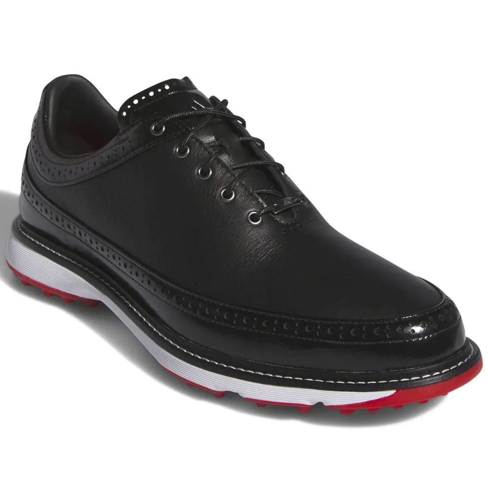 Stay in Motion Adidas Modern Classic 80 Spikeless Shoes - Core Black/Iron Met/Better Scarlet