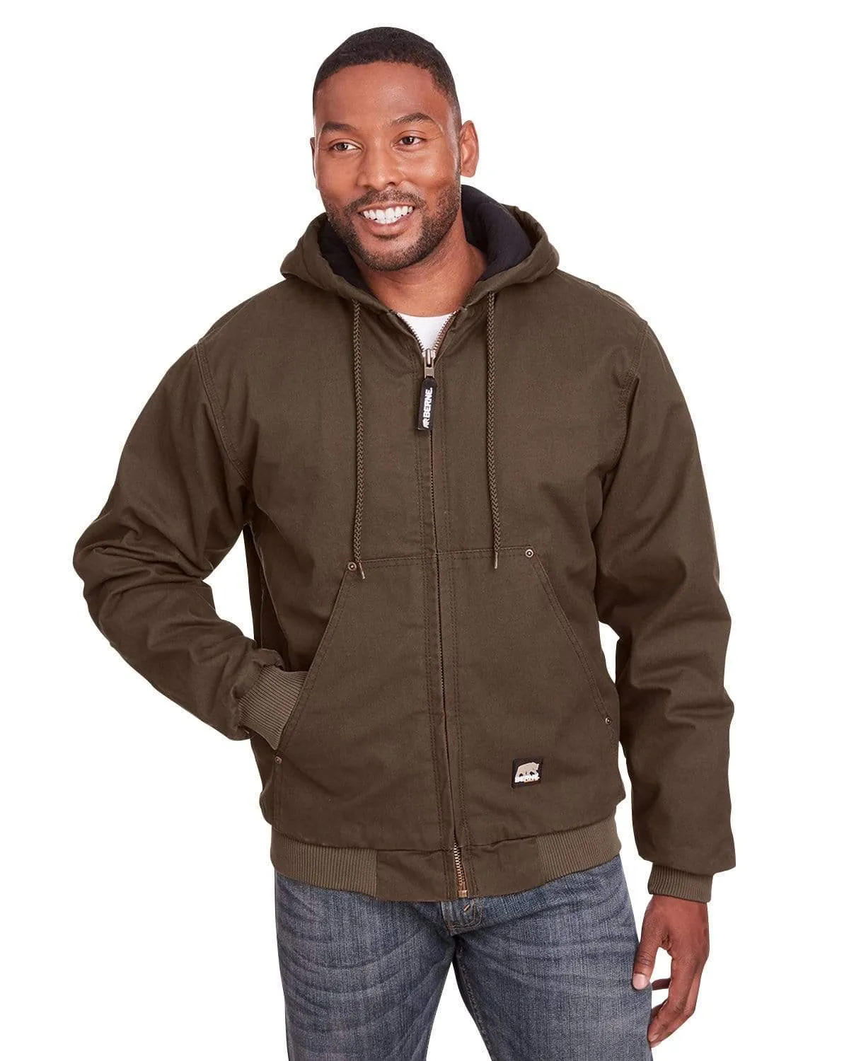 No Limits, Just Style Berne - Men'S Heartland Washed Duck Hooded Jacket