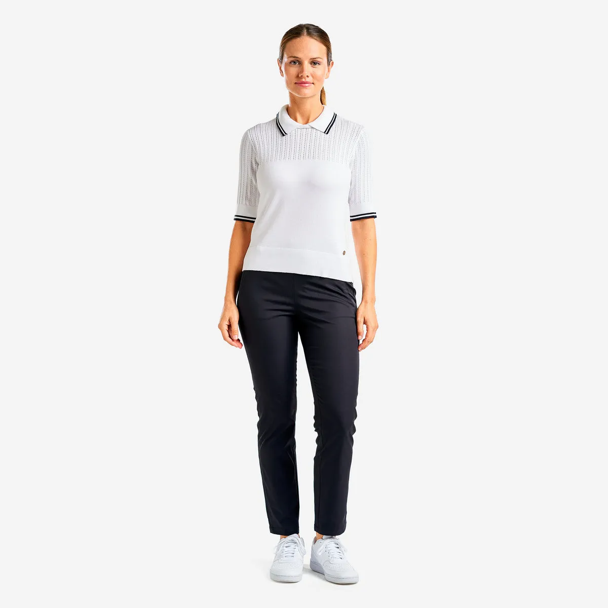 Sweetest Day Sale Nivo Women'S Vy Sweater Golf Polo Shirt - White