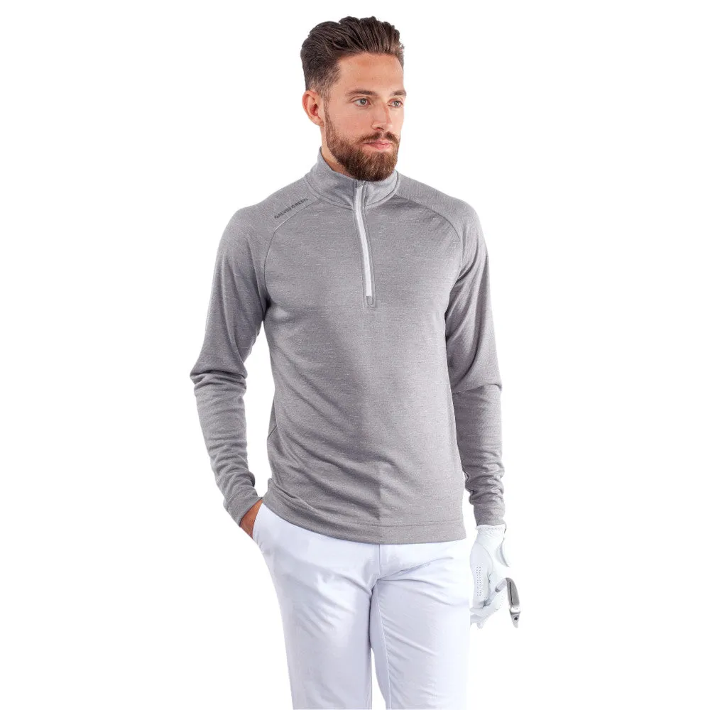Galvin Green Dion 1/4 Zip Pullover - Grey Melange Halloween Sale