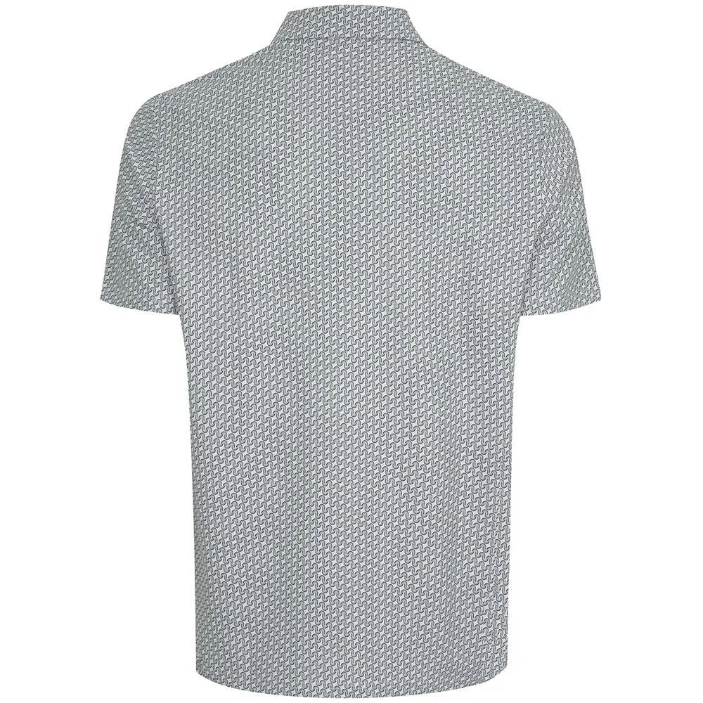 Original Penguin All Over Heritage Geo Print Polo Shirt - Quarry Christmas Eve Sale Push Beyond Limits