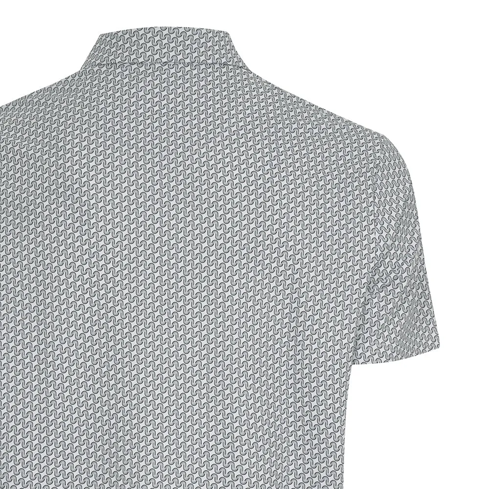 Walk with Purpose Original Penguin All Over Heritage Geo Print Polo Shirt - Quarry