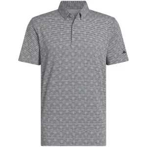 Father's Day Sale Adidas Go-To Printed Stripe Polo Shirt - Grey Three Mel/Black