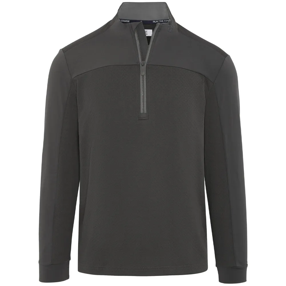 Original Penguin Lightweight Mixed Media 1/4 Zip - Asphalt Step Out Boldly Rule the Streets