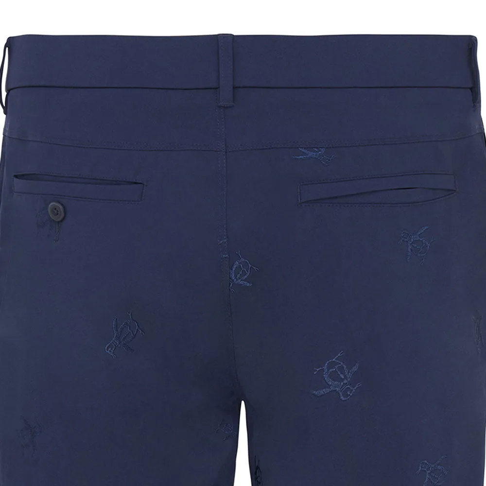 Original Penguin All-Over Pete Embroidery Shorts - Black Iris Flash Sale Game-Changer Footwear