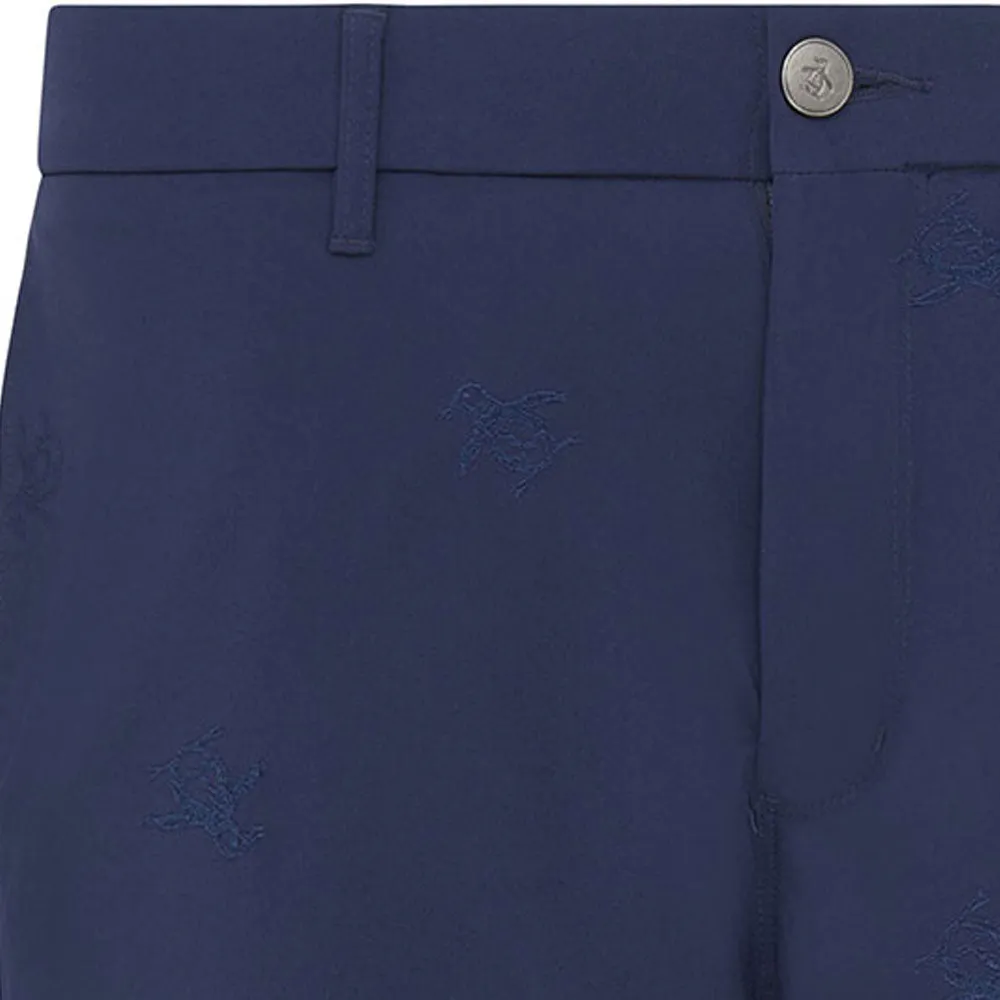 Original Penguin All-Over Pete Embroidery Shorts - Black Iris Autumn Sale