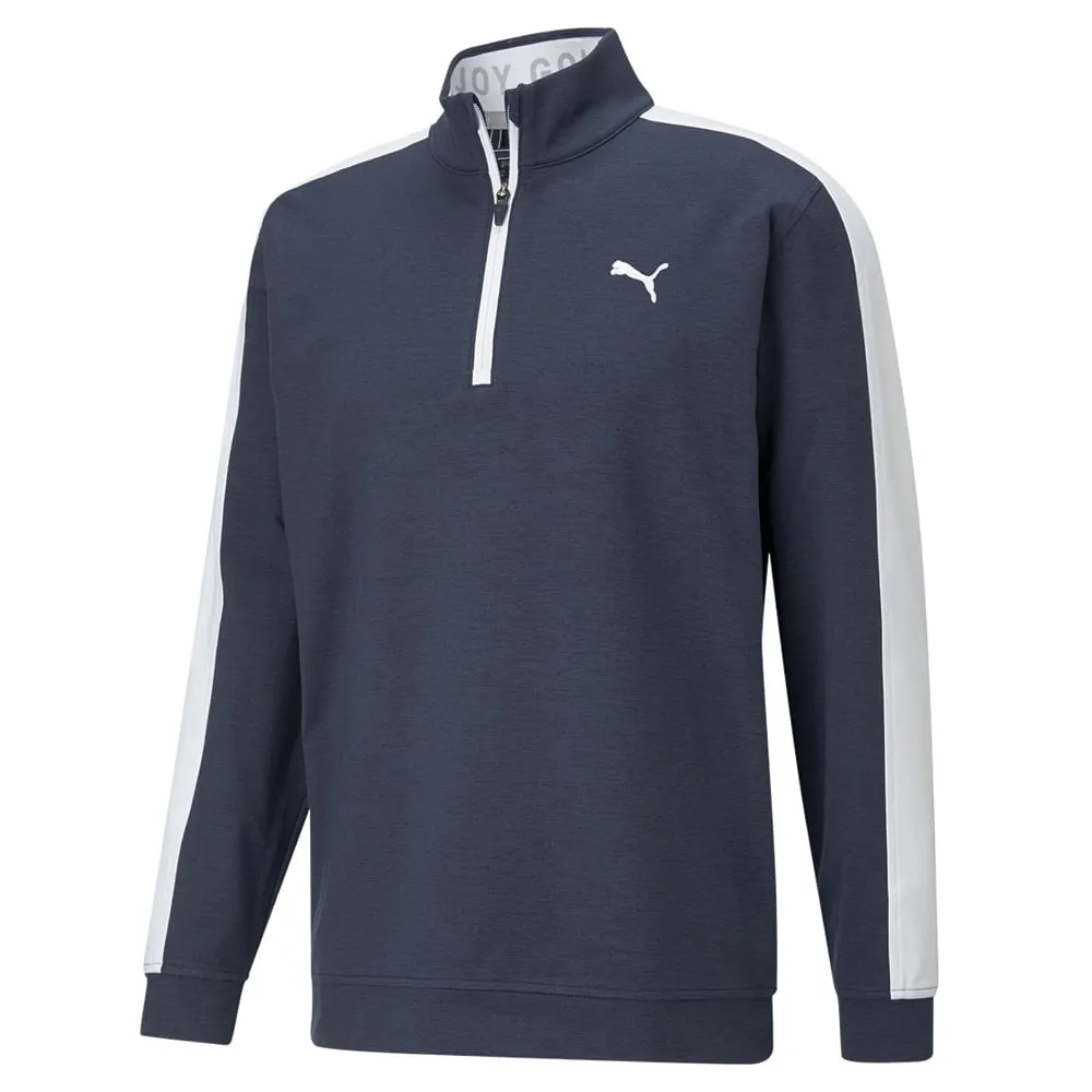 Puma Cloudspun T7 1/4 Zip Sweater - Navy Blazer Heather/Bright White Spring Sale