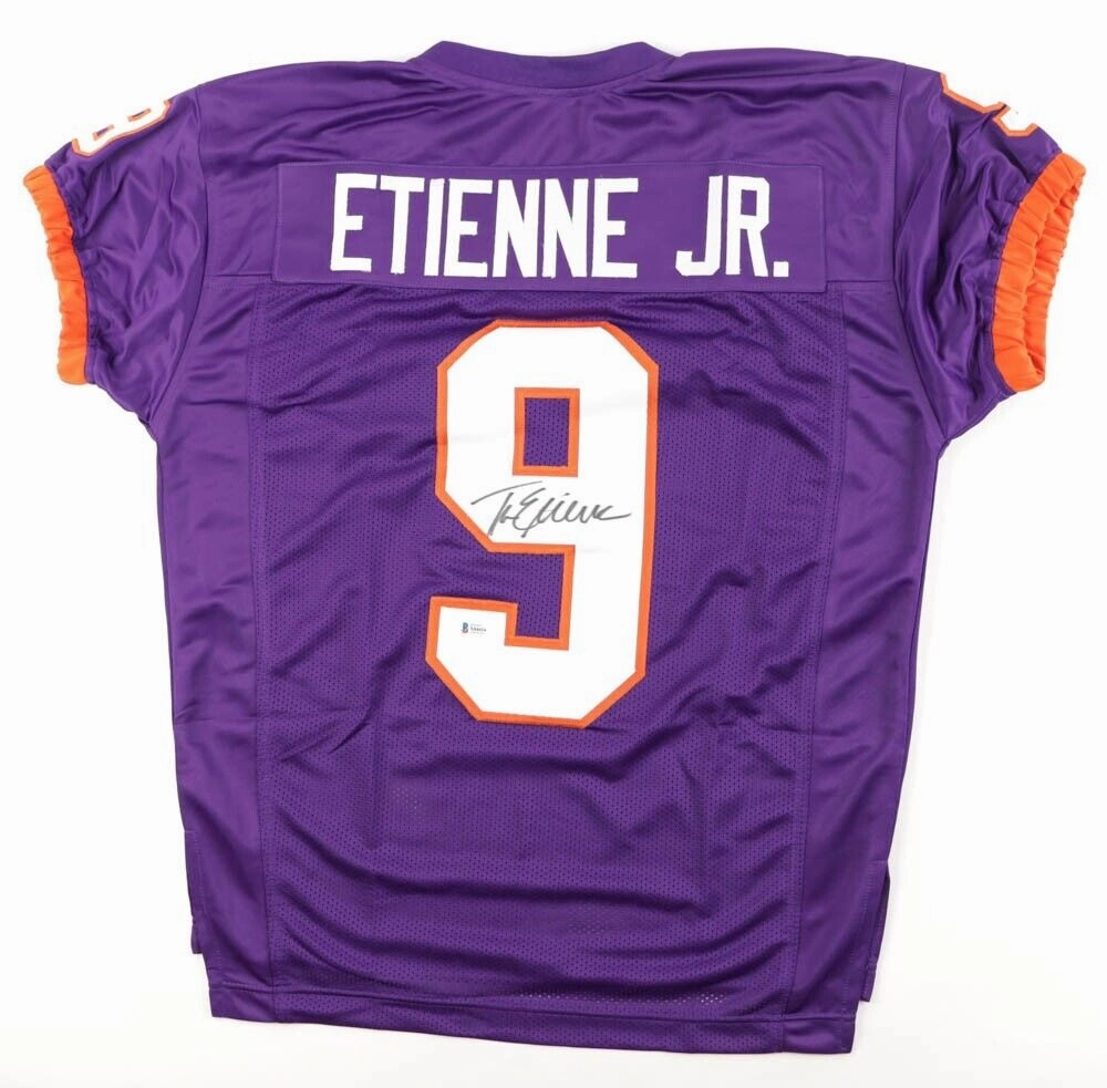 Travis Etienne Signed Clemson Tigers Jersey (Beckett COA) Jax Jaguars R.B.