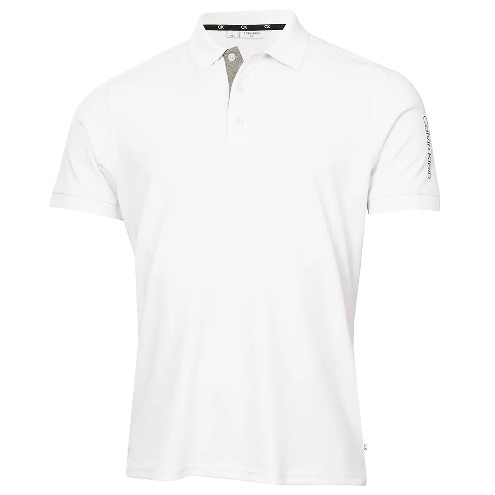 Calvin Klein Club Polo Shirt - Brilliant White Built to Perform